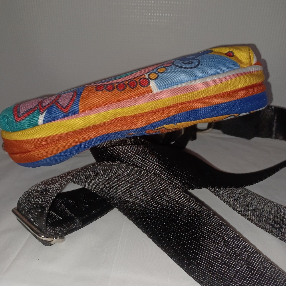 Brighton POWER OF LOVE Crossbody Belt Bag Purse Heart Thick Strap Festival Color - Picture 2 of 12